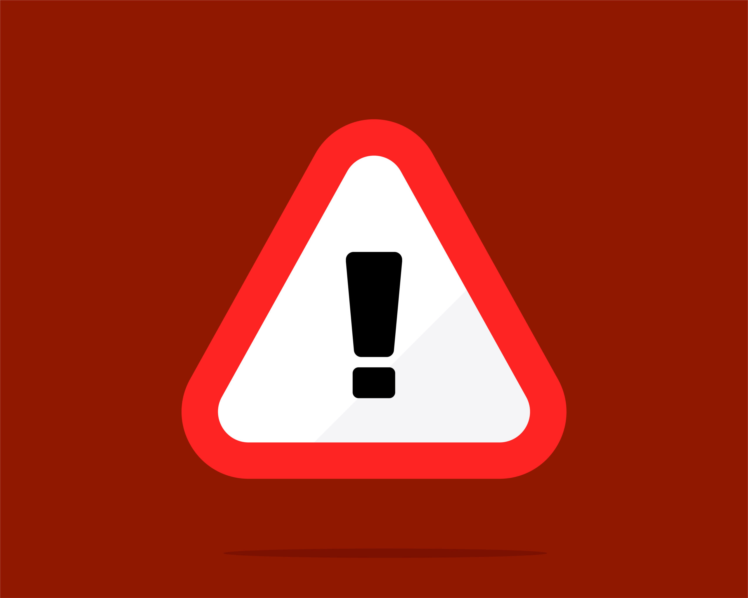 Red Triangle warning sign vector art illustration scaled